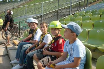 Abseilen vom Olympiadach 15
